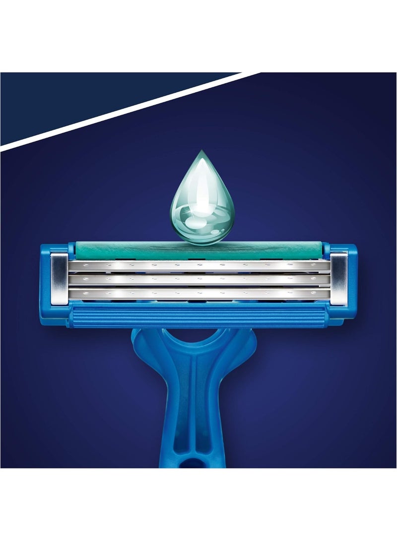 Gillette Blue Simple 3 Men’s Disposable Razors, 10 Piece - Image 3